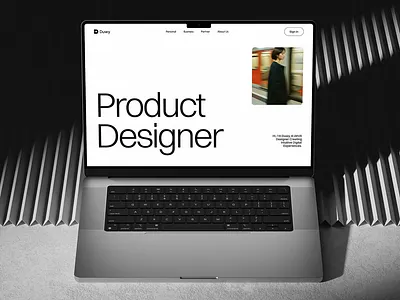 Duwy - Personal Portfolio Website | UI Design 3d dave figma graphic design minimal omeiza portfolio website