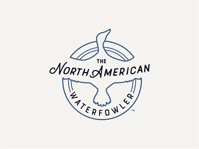 North American Waterfowler badge badge logo brand design branding design duck hunting logo logos