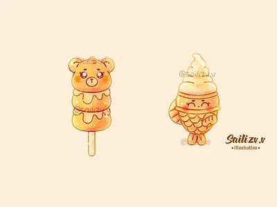 Food Art Kawaii Japanese by sailizv adorable adorable lovely animation artwork cute art digitalart