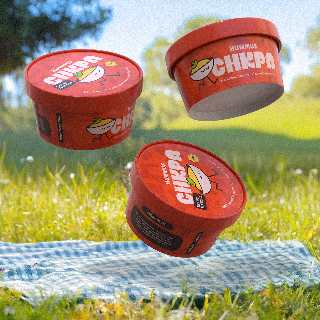 Chkpa Hummus Branding branding graphic design illustration logo design mascot design packaging design