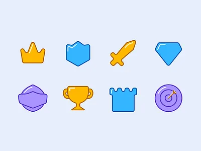 Minimalistic medieval-themed icon set graphic design icon design icon set icons minimal minimalistic ui