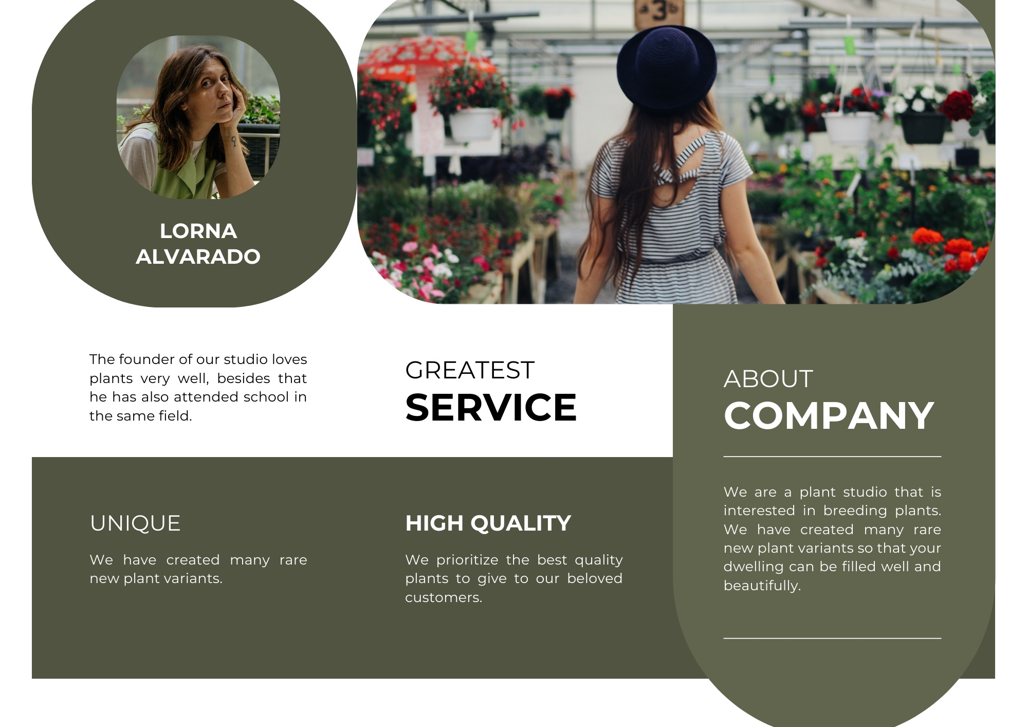 Modern Trifold Brochure Design for Plant Studio branding design digital marketing flyers graphic design marketing nature themed flyer design social media