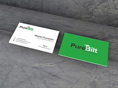 Business Card | PureBilt brand branding business business card card design graphic design illustration logo logo design visiting