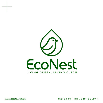 EcoNest Logo branding burt logo eco logo graphic design logo natur logo nest logo