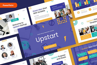 UPSTART - Business Modern Powerpoint Template annual business clean corporate download google slides keynote pitch pitch deck powerpoint powerpoint template pptx presentation presentation template project report slidemaster slides template web