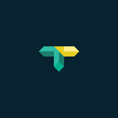 T Latter Logo 3d graphic design logo