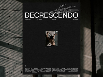 Decrescendo 🌙 composition decrescendo design emotion font graphic design lomepal lyrics mauvais ordre neue montreal pangrampangram playground poster selected song typeart typography