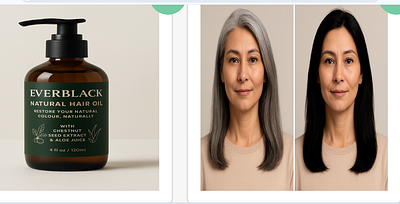 Natural Hair Oil Restores Your Natural Colour, Naturally.... app branding design graphic design illustration logo typography ui ux vector