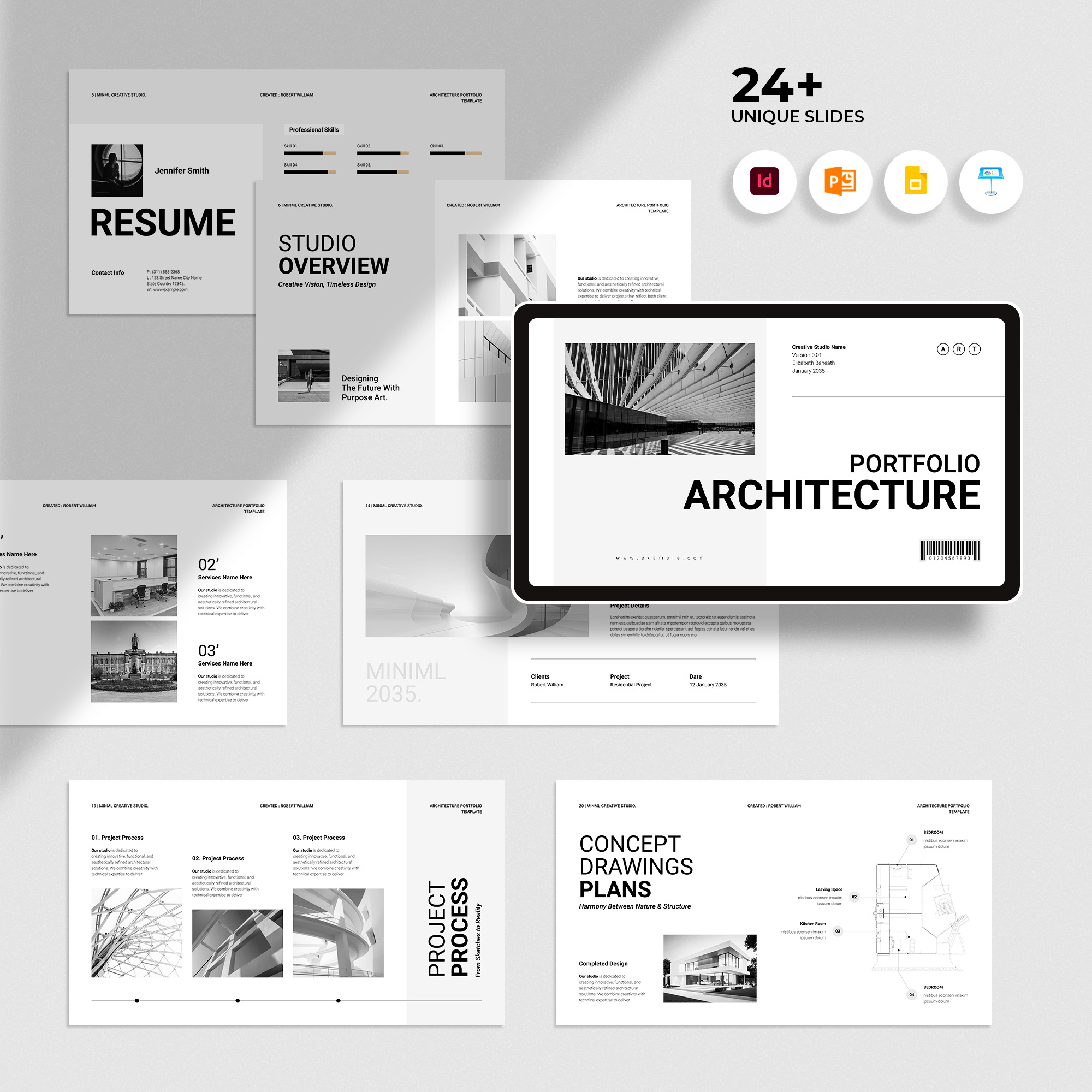 Architecture Portfolio Presentation Template agency architect architecture art decoration brand brand identity branding business catalog creative design illustration interior marketing plan minimal pitchdeck presentation product proposal realestate