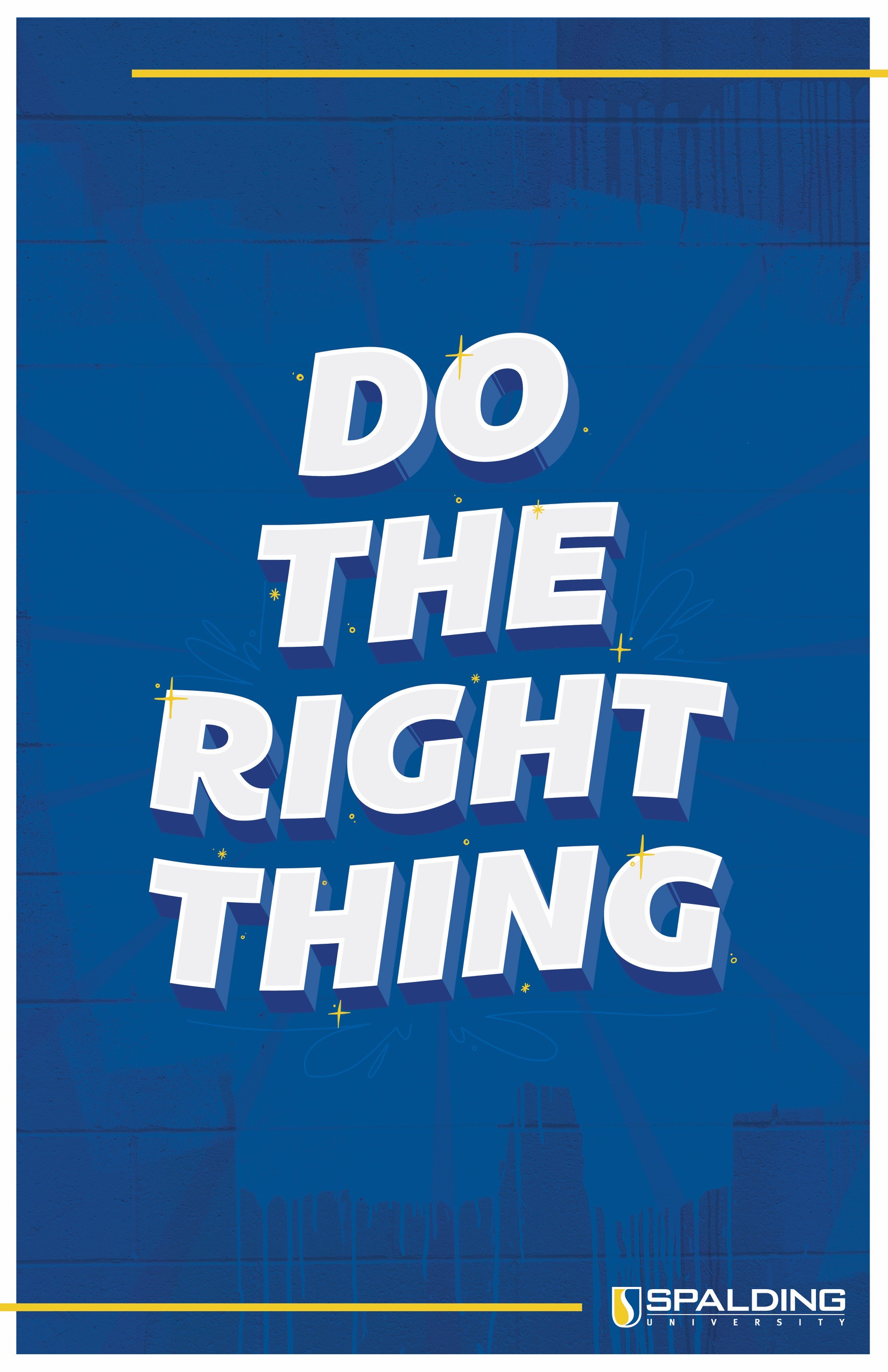 Spalding University illustration lettering poster word art
