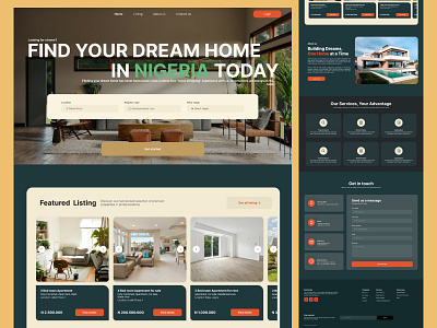 Real Estate Landing Page (Web and App) animation branding ui