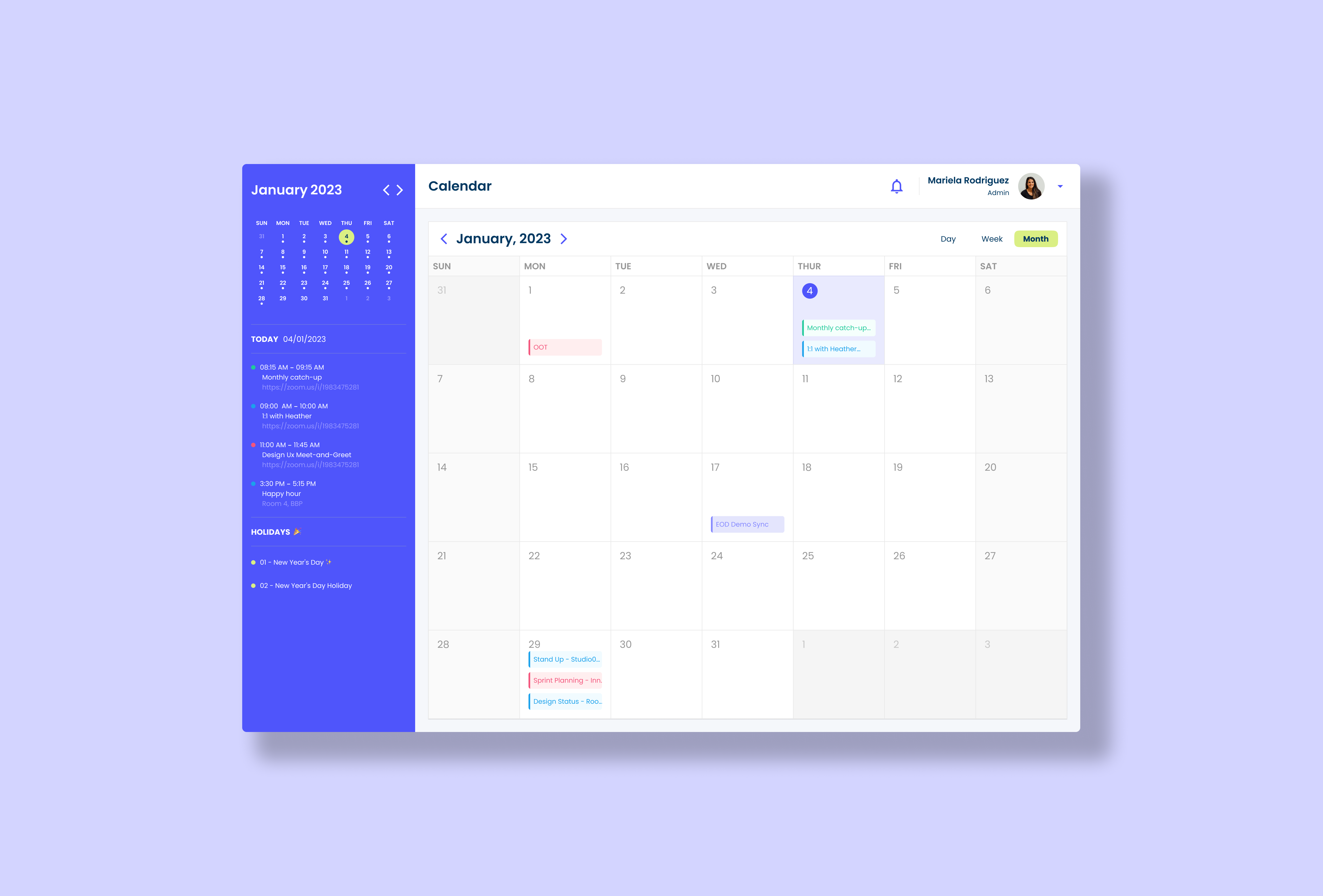 Calendar Template
