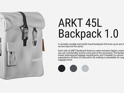 ARKT backpack concept arctic design arkt backpack blender 3d good luck prompting no ai things wearable
