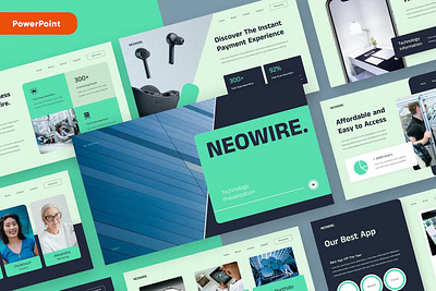 NEOWIRE - Modern Technology Powerpoint annual business clean corporate download google slides keynote pitch pitch deck powerpoint powerpoint template pptx presentation presentation template project report slidemaster slides template web