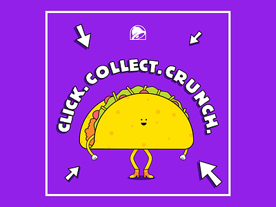 Taco Bell animated animated gif animation animation 2d animation after effects design food illustration taco tacobell type
