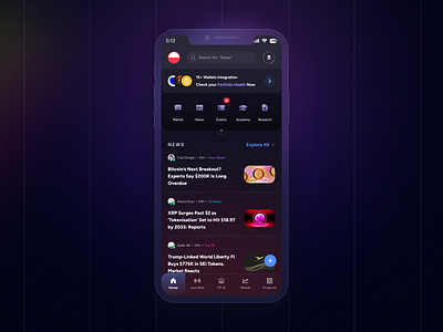 Mobile App Concept - Coinpedia News design ui design ui inspiration uiux uiux design