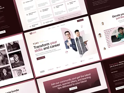 E-Learning Landing Page – Edtech Website Design bootcamp website digital learning website edtech edtech platform design edtech website education landing page elearning website design landing page online course website online learning portfolio website skills training website skillshare website ui ui ux ui ux designer portfolio web design website wingly agency