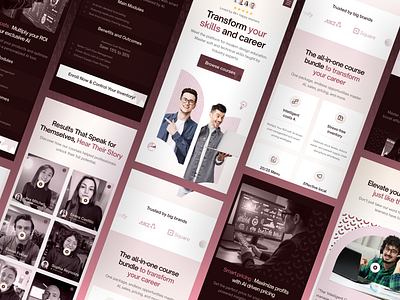 Edtech Landing Page (Mobile Responsive) branding course platform digital learning website dribbble mobile ui ux edtech landing page edtech platform design edtech website education landing page education mobile landing page esponsive web design graphic design learning app logo mobile first landing page mobile responsive design modern education web online learning skills training website ui ui ux