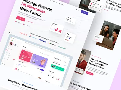 Project Management SaaS Landing Page b2b website business software ui clean saas website design homepage landing page modern saas design modern startup site project management landing page saas design saas homepage saas landing saas landing page saas web saas web design saas website ui