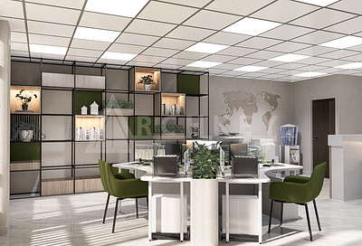 OFFICE INTERIOR 3d design architecture archkey house design interior modern office photorealistic residential