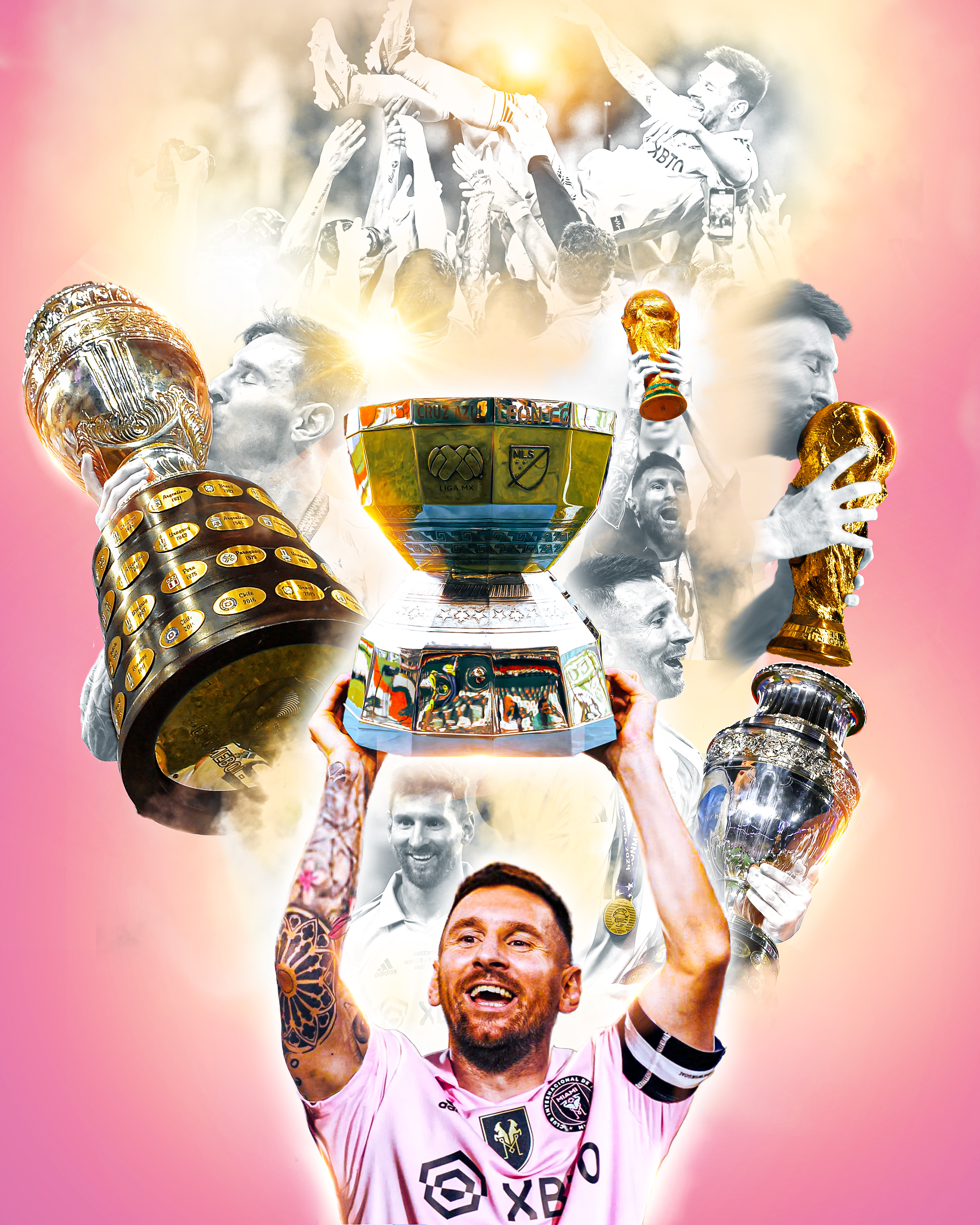 Inter Miami - Messi Poster football inter miami inter miami finals messi messi inetr messi league cup messi trophy mls mls cup