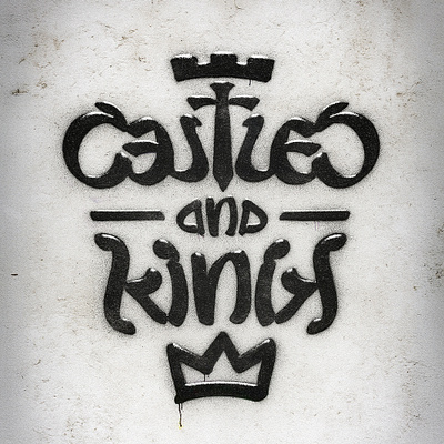 Castles and Kings - Mirror Ambigram ambigram design graphic design illustration lettering logo vector