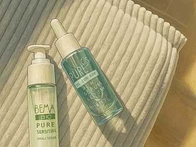 Niacinamide crème Illustratie branding graphic design