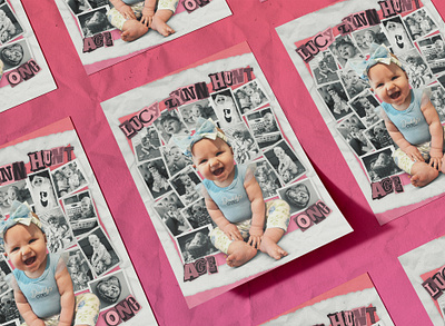 Lucy's First Birthday | Collage Design birthday collage design mockup photoshop