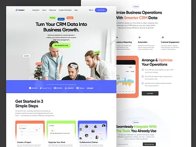 SaaS Landing Page Design b2b website business software ui contact features fintech website design footer header hero homepage landing page modern saas design saas saas design saas hero saas landing page saas landing page design saas web design saas website saas website design website