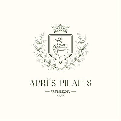 Apres Pilates - Crowned Grace adobe illustrator branding design designer dribble graphic design graphic designer illustration logo shahabsardar vector