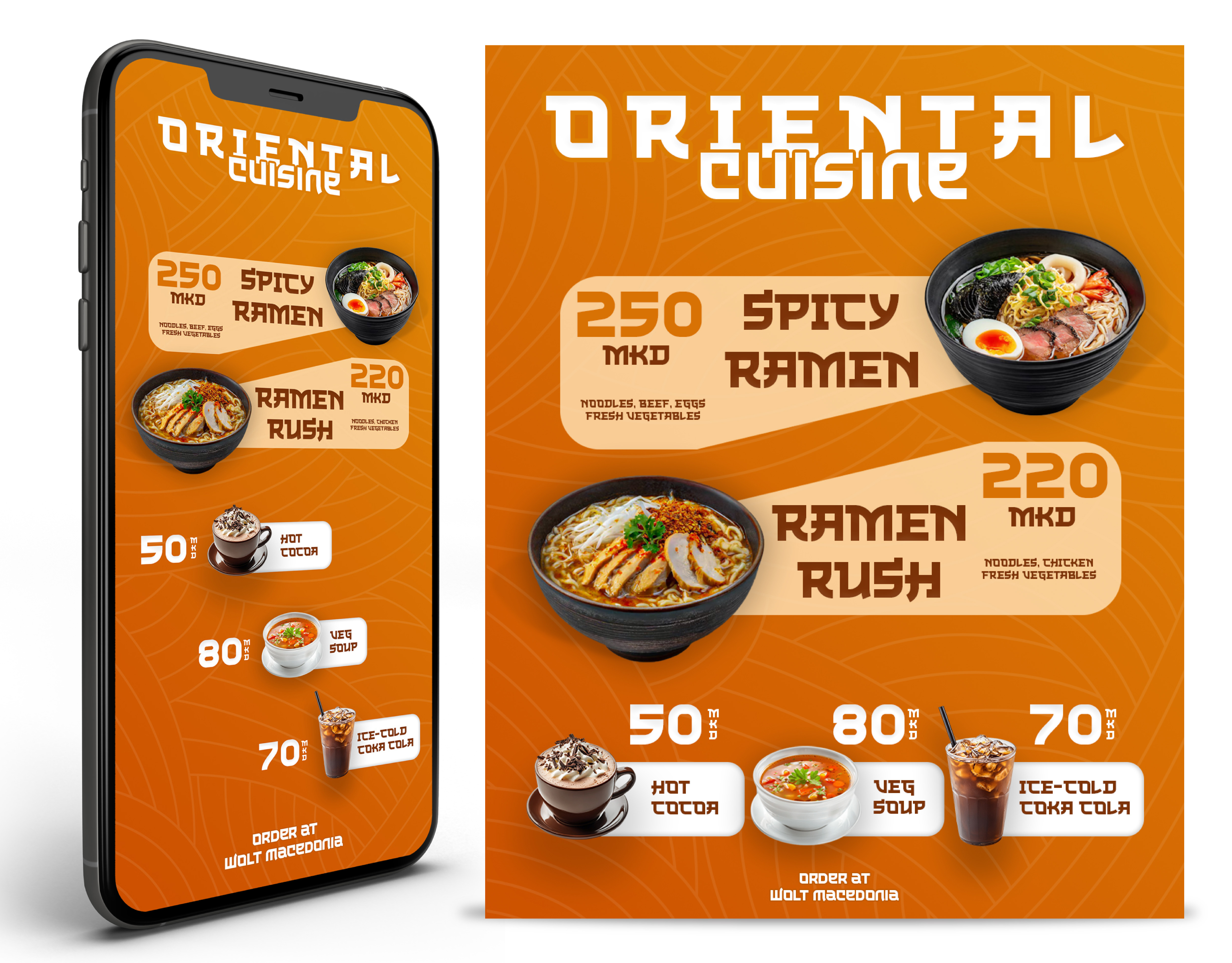 Oriental Cuisine Social Media Content communication design graphic design illustrator marketing