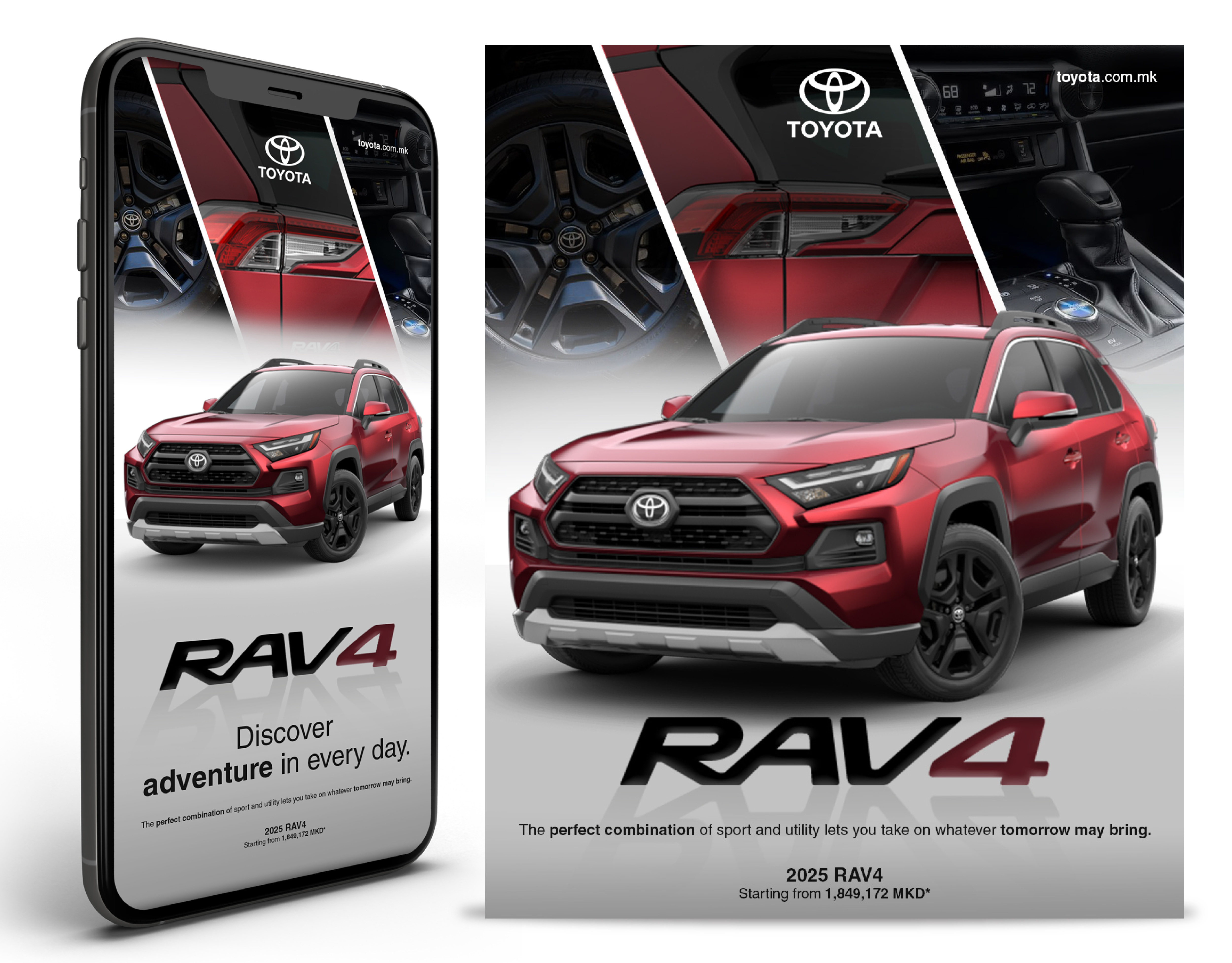 Toyota Rav 4 Social Media Content branding graphic design illustrator marketing photoshop