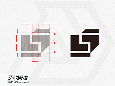 LSG Logo Design for Sale art awesome brand branding city company g logo graphic design grid initials inspirations line logo logo grid lsg mark minimalist s logo