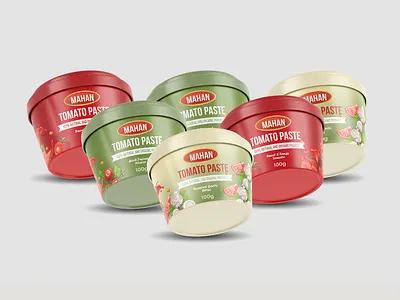 Mahan Tomato Paste — Flavor Variant Jar Packaging & 3D Mockup 3d 3d mockup bottle box branding food food box food packaging graphic design jar jar design jar label label label design logo modling packaging presentation rendring