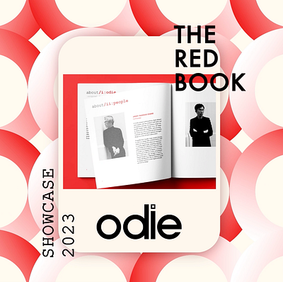 Odie | The Red Book | Showcase 2023 | Promo animation art direction branding design digital design editorial graphic design layout motion graphics typography ui