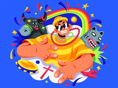 Chico Science (Brazilian Singer) art colorful composition culture dribbble illustration illustrator new vector