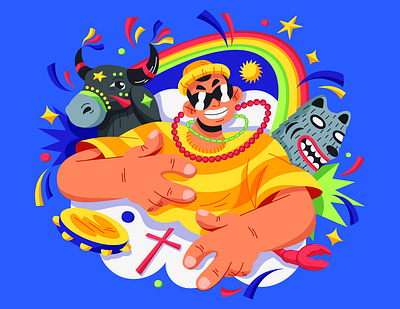 Chico Science (Brazilian Singer) art colorful composition culture dribbble illustration illustrator new vector