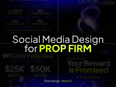 Social Media Posts for Prop Firm - Proprietary Trading Firm banner branding firm graphic design instagram post poss post design poster prop prop firm prop firm design prop firm post prop firm poster proprietary firm proprietary trading firm social media post