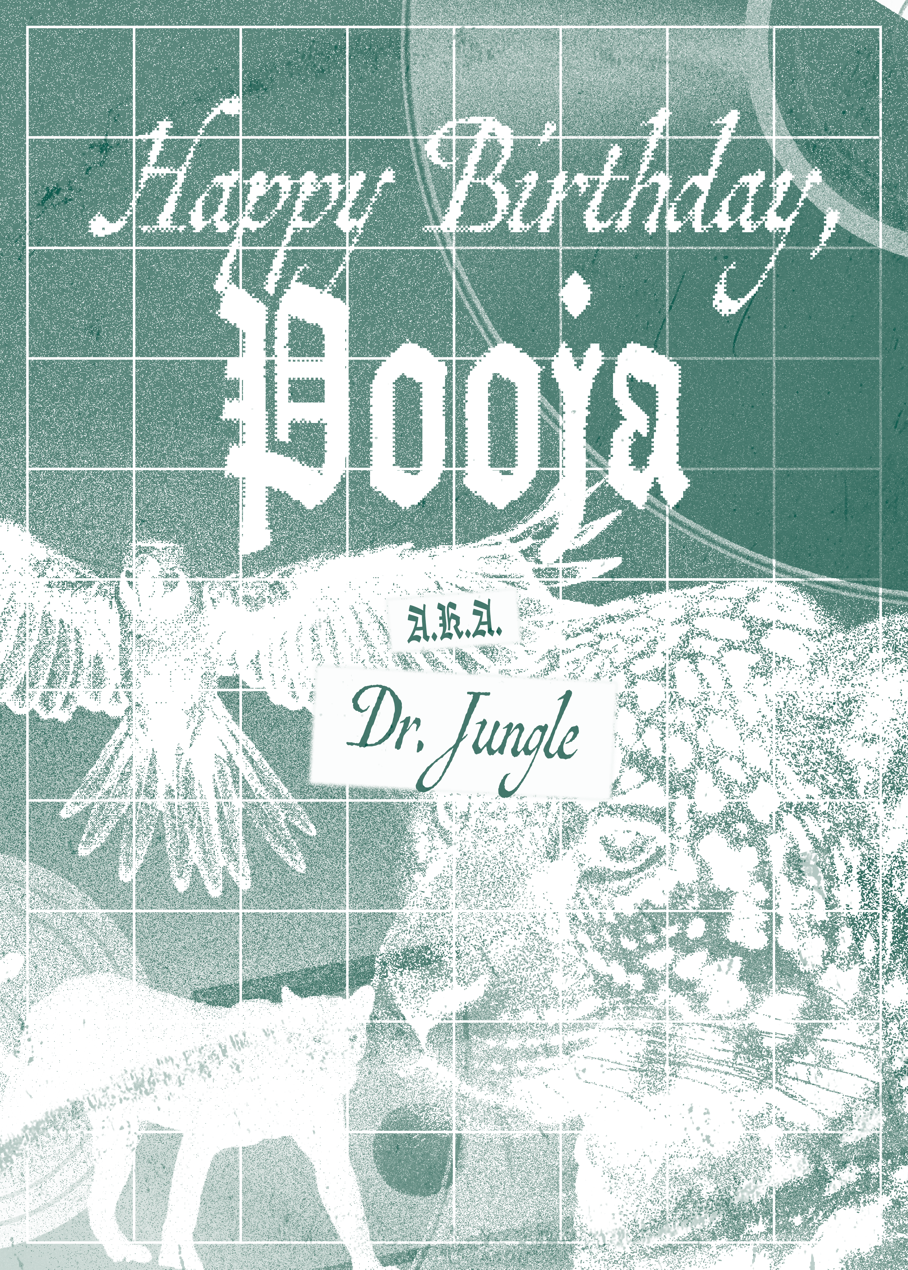 Grunge Birthday Card Design collage design graphic design typography