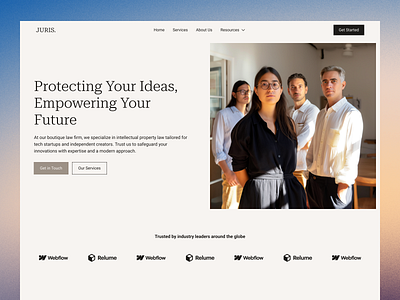 Juris - Law firm website advertising branding converting website design graphic design illustration landing page law firm marketing page minimalist modern template ui ux web design webflow website