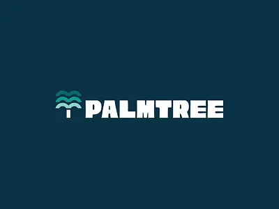 PALMTREE - Hawaiian Restaurant bold branding design graphic design lockup logo minimalist palm tree tree typography vector