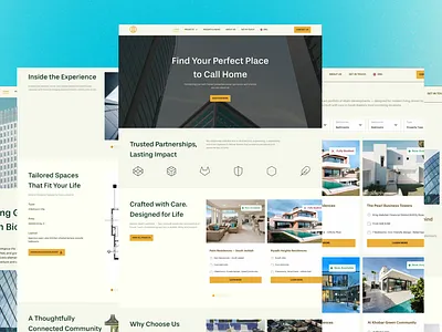 Real Estate Website UI Design landing page real estate real estate project detail page real estate website ui design ui ui design uidesign uiux website ui design