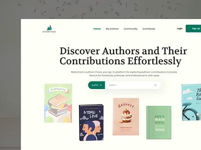 Book Authors Landing page audio book author book book author book author landing page book landing page book website book website ui creative design landing page library library website modern design online book reading website web design website design writer