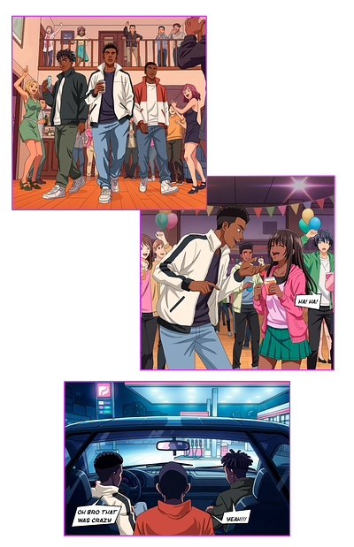 ILLUSTRATIONS FOR A WEB COMIC COMISSION anime characterdesign comic conceptart gameart illustration manga
