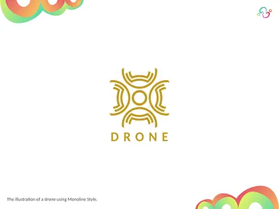 Drone Logo brand design drone fly gold golden line logo design logo designer logo for sale logo idea logo inspiration logomark logotype luxurious luxury monoline photography technology zzoe iggi