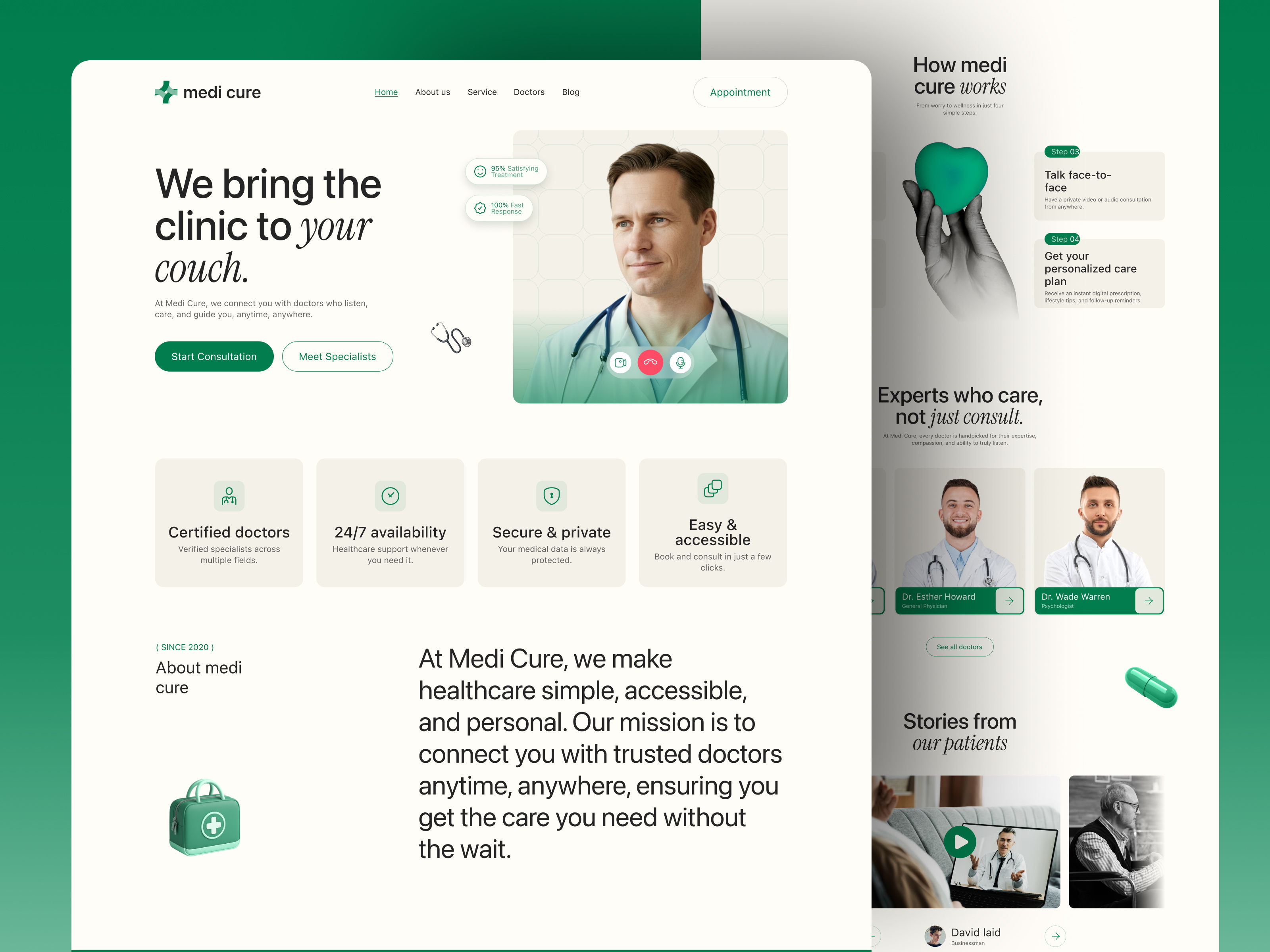 Example of Medical & Healthcare Landing Page Design