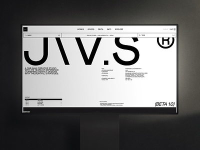 JWS® (2023) Beta 1.0 art direction beta catalog design jon way jw.s jws launch portfolio studio