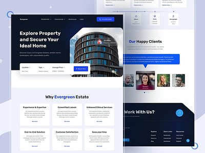 Real Estate Landing Page building design landing page properaty properaty website real estate real estate landing page real estate ui real estate web design real estate website realestate landing page saas ui design web design website