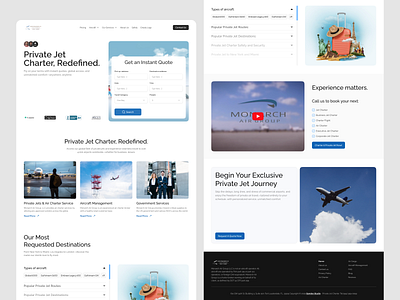Aonarch Air Group Website Redesign interface product service startup ui ux web