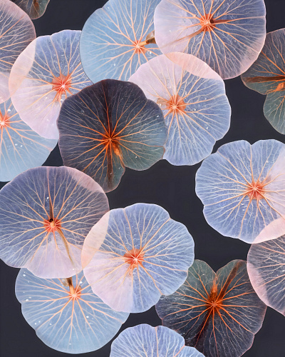 "Translucence" Prints & Surface Design abstract botanical foliage leaves nature neutral scandinavian